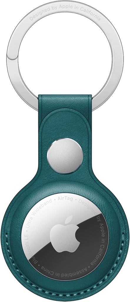 AirTag Leather Key Ring - Forest Green