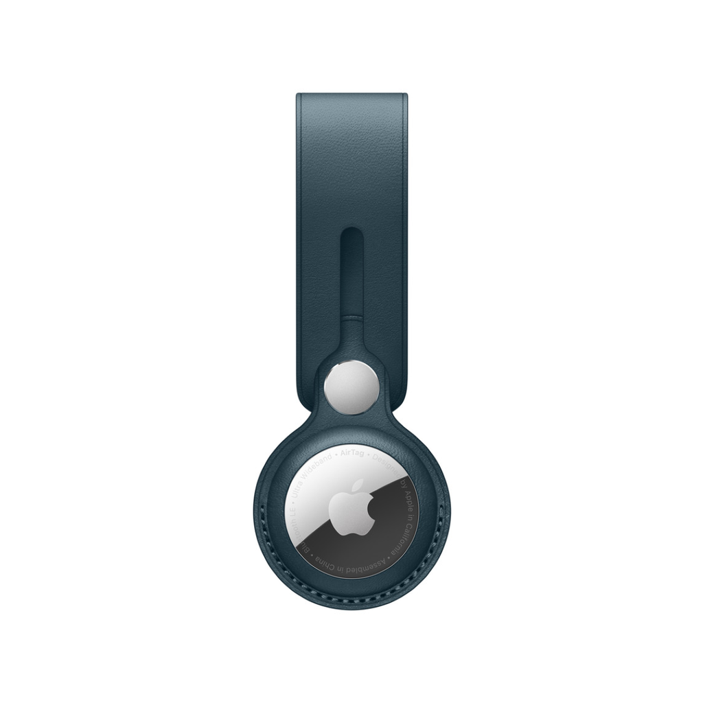 AirTag Leather Loop - Baltic Blue